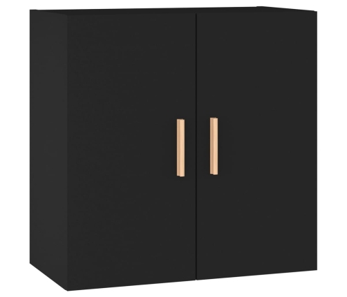 Armario de pared madera contrachapada negro 60x30x60 cm