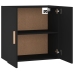 Armario de pared madera contrachapada negro 60x30x60 cm