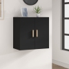 Armario de pared madera contrachapada negro 60x30x60 cm