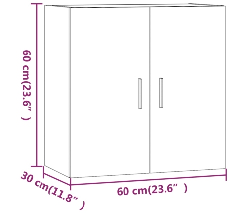 Armario de pared madera contrachapada roble sonoma 60x30x60 cm