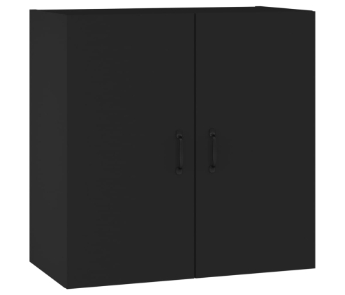 Armario de pared madera contrachapada negro 60x31x60 cm