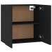 Armario de pared madera contrachapada negro 60x31x60 cm