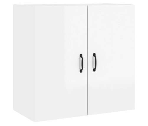 Armario pared madera contrachapada blanco brillo 60x31x60 cm