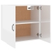 Armario pared madera contrachapada blanco brillo 60x31x60 cm