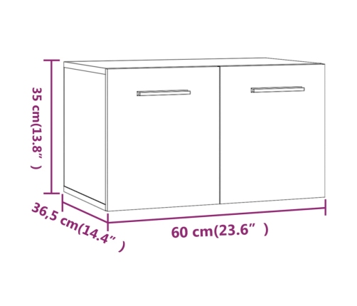 Armario de pared madera de ingeniería blanco 60x36,5x35 cm