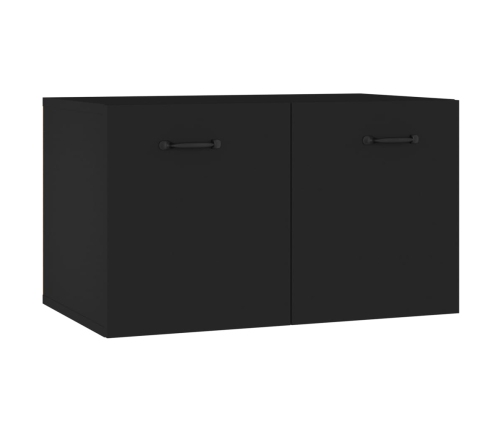 Armario de pared madera contrachapada negro 60x36,5x35 cm