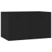 Armario de pared madera contrachapada negro 60x36,5x35 cm