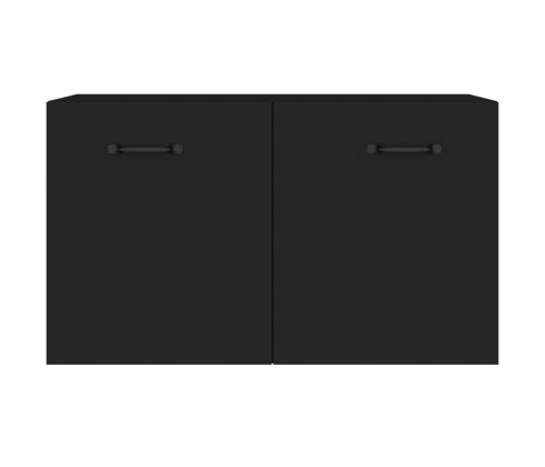 Armario de pared madera contrachapada negro 60x36,5x35 cm