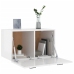 Armario pared madera contrachapada blanco brillo 60x36,5x35 cm