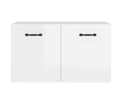 Armario pared madera contrachapada blanco brillo 60x36,5x35 cm