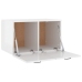 Armario pared madera contrachapada blanco brillo 60x36,5x35 cm