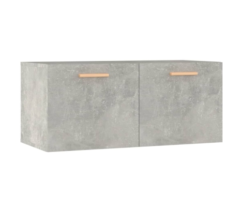 Armario de pared madera ingeniería gris hormigón 80x35x36,5 cm