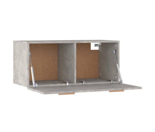 Armario de pared madera ingeniería gris hormigón 80x35x36,5 cm