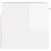 Armario pared madera contrachapada blanco brillo 80x35x36,5 cm