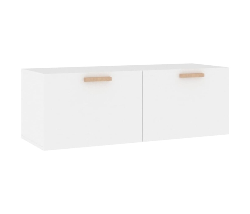 Armario de pared madera contrachapada blanco 100x36,5x35 cm