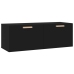 Armario de pared madera contrachapada negro 100x36,5x35 cm