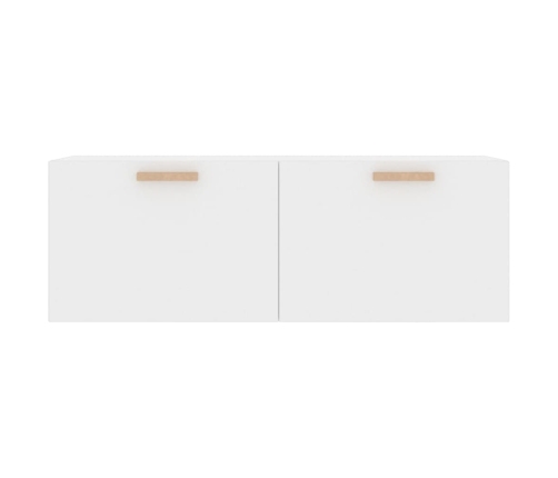 Armario pared madera contrachapada blanco brillo 100x36,5x35 cm