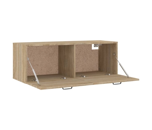 Armario pared madera contrachapada roble Sonoma 100x36,5x35 cm