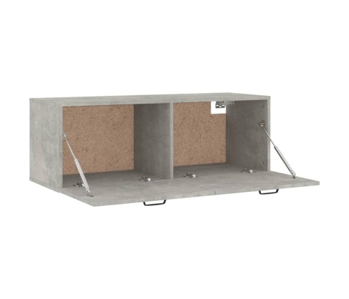 Armario pared madera contrachapada gris hormigón 100x36,5x35 cm