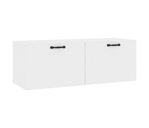 Armario pared madera contrachapada blanco brillo 100x36,5x35 cm