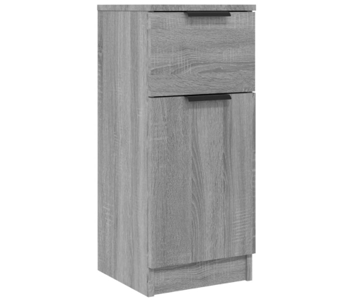 Aparador de madera contrachapada gris Sonoma 30x30x70 cm