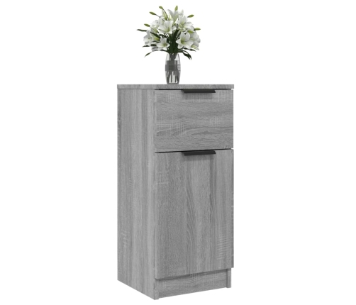 Aparador de madera contrachapada gris Sonoma 30x30x70 cm