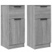 Aparadores 2 uds madera contrachapada gris Sonoma 30x30x70 cm