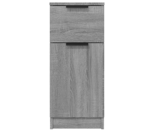 Aparadores 2 uds madera contrachapada gris Sonoma 30x30x70 cm