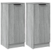 Aparadores 2 uds madera contrachapada gris Sonoma 30x30x70 cm