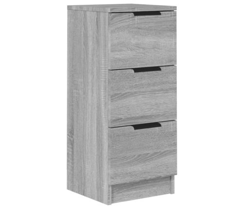 Aparador de madera contrachapada gris Sonoma 30x30x70 cm