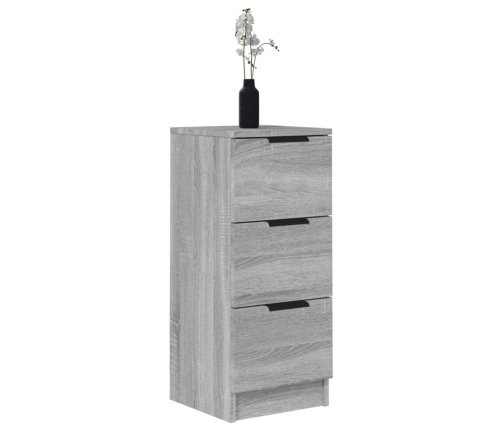 Aparador de madera contrachapada gris Sonoma 30x30x70 cm