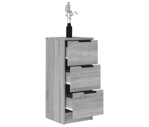 Aparador de madera contrachapada gris Sonoma 30x30x70 cm