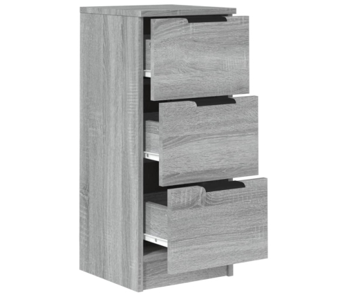 Aparador de madera contrachapada gris Sonoma 30x30x70 cm