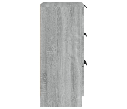 Aparador de madera contrachapada gris Sonoma 30x30x70 cm