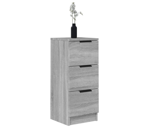 Aparadores 2 uds madera contrachapada gris Sonoma 30x30x70 cm