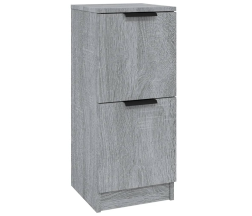 Aparador de madera contrachapada gris Sonoma 30x30x70 cm