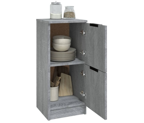 Aparador de madera contrachapada gris Sonoma 30x30x70 cm