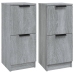 Aparadores 2 uds madera contrachapada gris Sonoma 30x30x70 cm