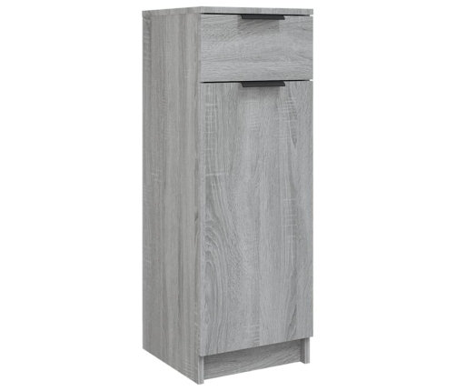 Armario de baño madera contrachapada gris Sonoma 32x34x90 cm