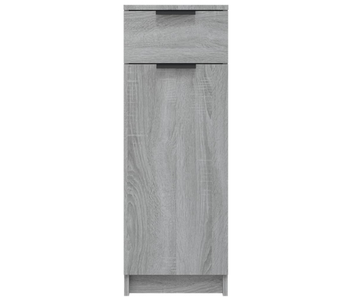 Armario de baño madera contrachapada gris Sonoma 32x34x90 cm