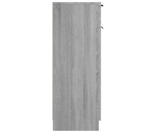 Armario de baño madera contrachapada gris Sonoma 32x34x90 cm