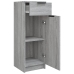 Armario de baño madera contrachapada gris Sonoma 32x34x90 cm