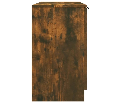 Armario baño madera contrachapada roble ahumado 64,5x33,5x59 cm