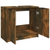 Armario baño madera contrachapada roble ahumado 64,5x33,5x59 cm