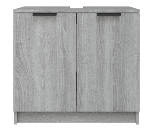 Armario de baño madera contrachapada gris Sonoma 64,5x33,5x59cm