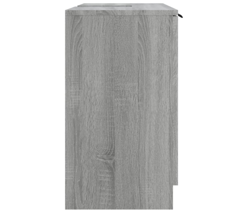 Armario de baño madera contrachapada gris Sonoma 64,5x33,5x59cm