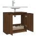 Armario baño madera contrachapada roble marrón 64,5x33,5x59 cm