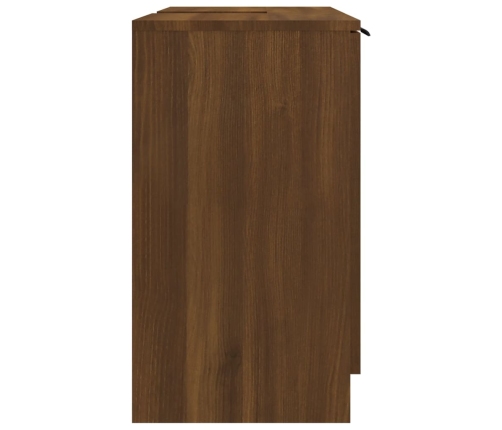 Armario baño madera contrachapada roble marrón 64,5x33,5x59 cm