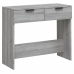 Mesa consola madera contrachapada gris Sonoma 90x36x75 cm