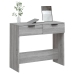 Mesa consola madera contrachapada gris Sonoma 90x36x75 cm